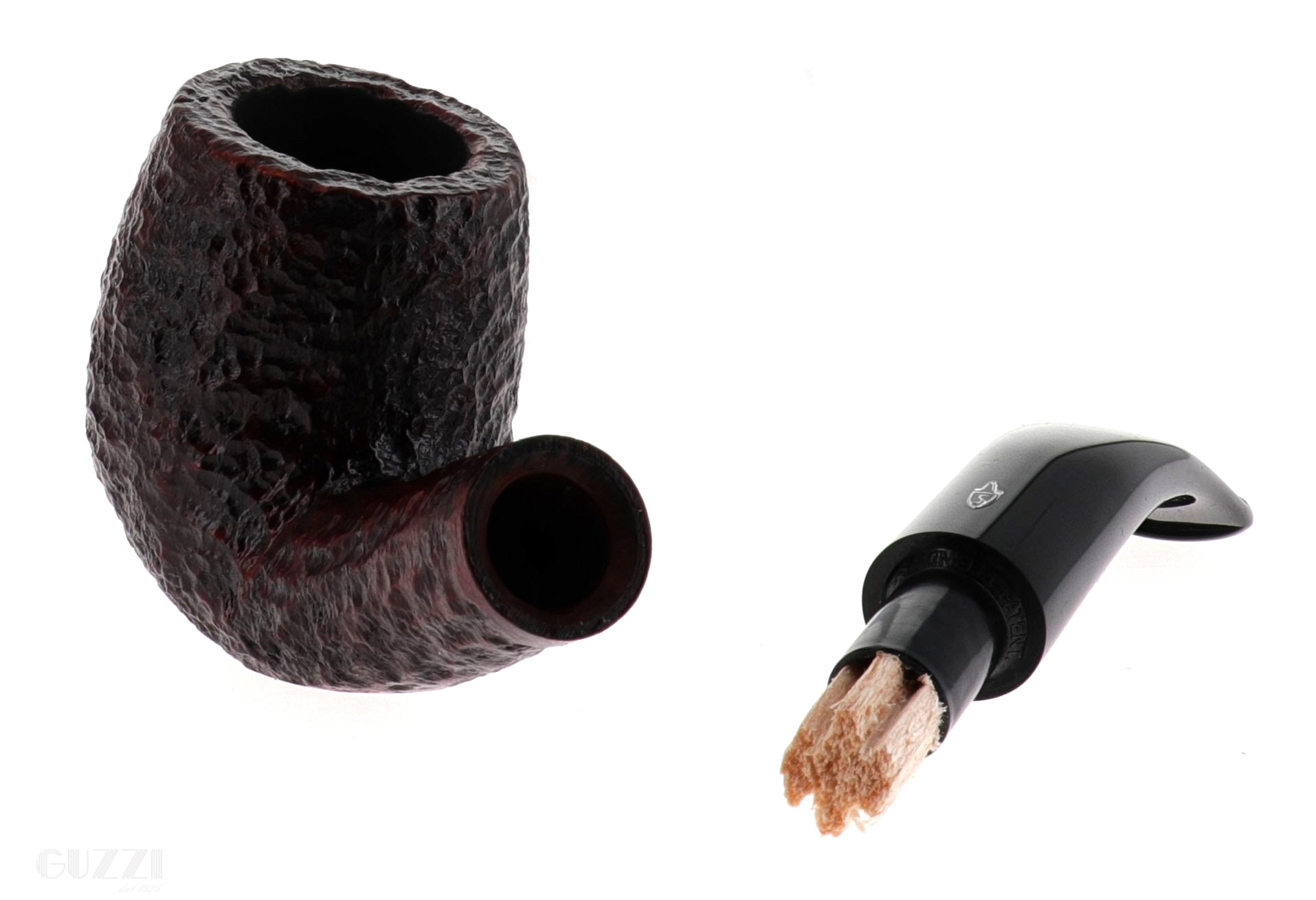 Pipes :: Italian Pipes :: Savinelli Pipes :: One :: Pipe Savinelli - First  Pipe Kit One Rusticated Curved 601 - Filter 9mm