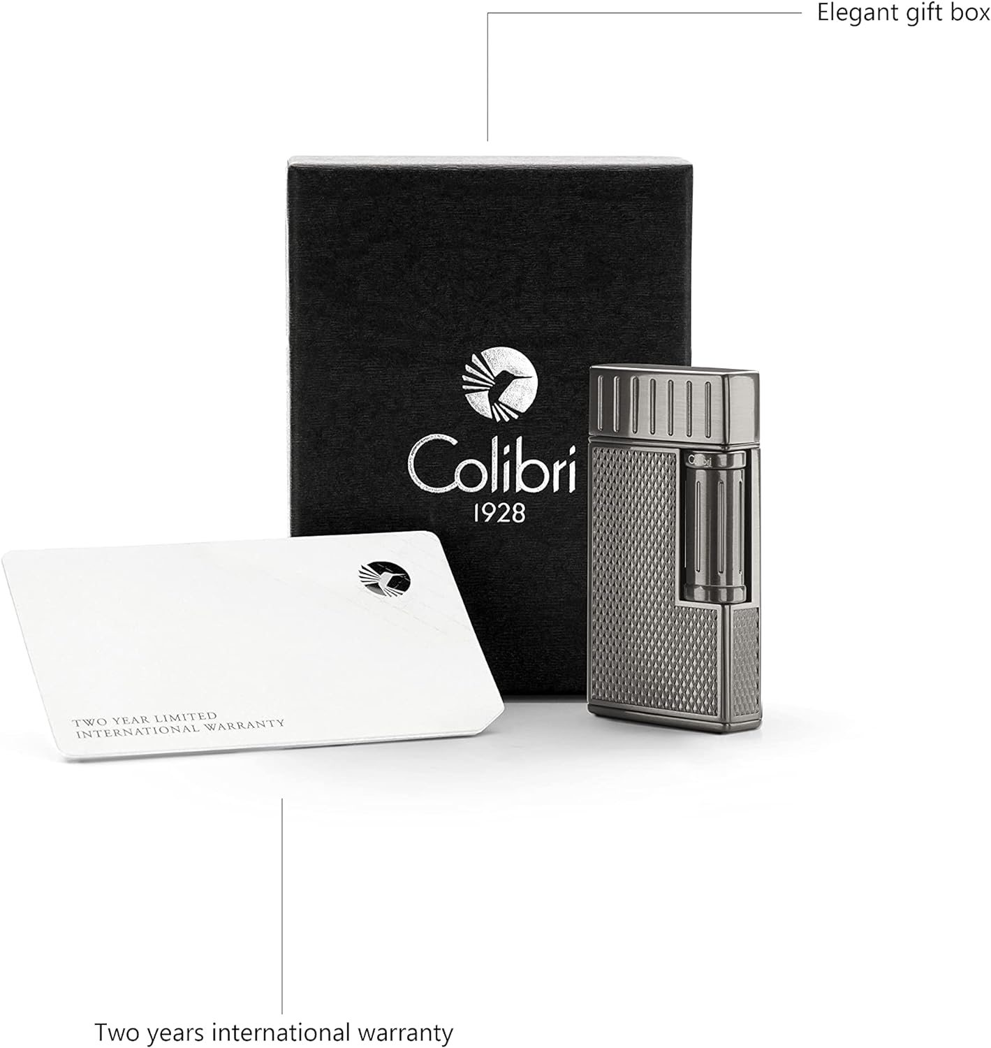 Lighters Colibri Of London Colibri Lighter JULIUS Gunmetal Lighters Colibri Of London Colibri Lighter JULIUS Gunmetal