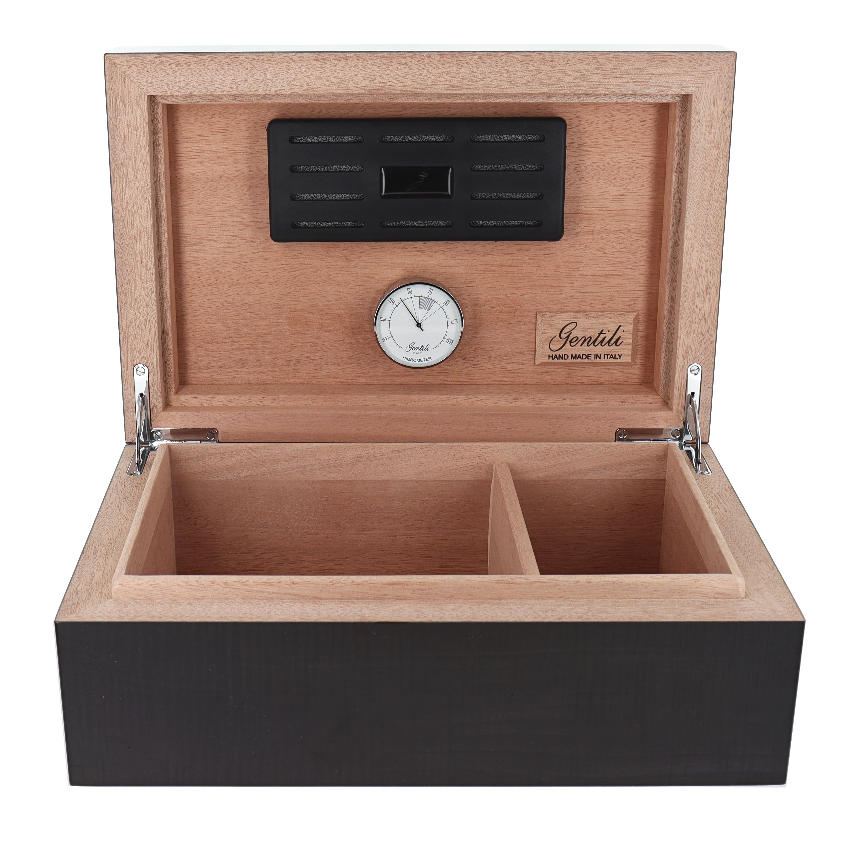 Il Sigaro :: Scatole Umidificate - Humidor :: Scatole Umidificate Made in  Italy :: Gentili Pesaro - Humidor Scatola Umidificata ACERO FRISE' GRIGIO  per 30 Sigari o Toscani