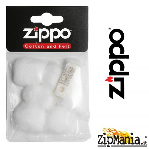 Accendini :: Gas Butano e Pietrine :: Zippo Ricambio - Set Ovatta e  Feltrino Originali