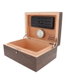 High Gloss SAVOY Natural Wood Cigar Box Humidor Lacquered Hygrometer -  Waterfront Online