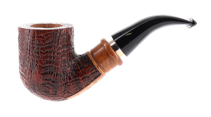 Pipa Ser Jacopo dalla Gemma S2 B DELECTA sabbiata marrone shape bent billiard