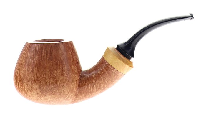 Pipa Sebastiano Risté liscia chiara shaoe bent brandy