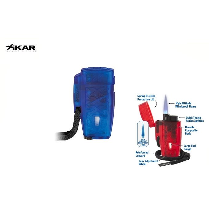 XICAR - Accendino Turbo Flame STRATOSPHERE II SINGLE Blue Blu