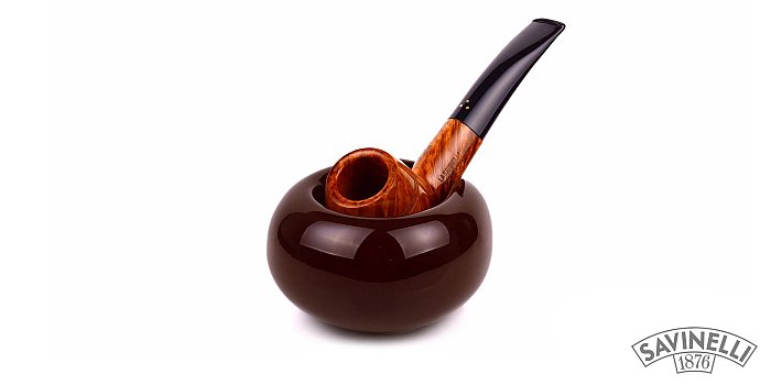 SaSavinelli - Portapipe GOCCIA a 1 posto in Ceramica Marrone