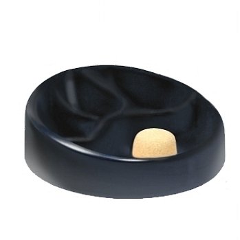 Lubinski - Posacenere con Battipipa Ceramica opaca Blu con Poggiapipa Triplo