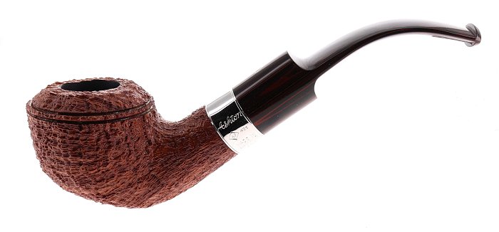 Pipa ASHTON OLDCHURCH XXX sabbiata chiara shape half bent rounded rhodesian vera in argento