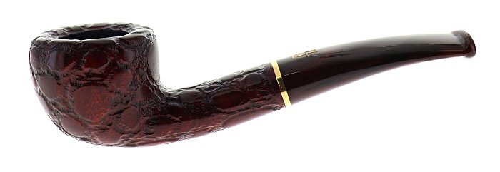 Pipa Savinelli ALLIGATOR 316 marrone, finissaggio Alligator, shape Dublin semicurva, filtro 6mm