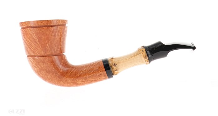 Pipa Mastro Geppetto by Ser Jacopo LISCIA 3 BAMBOO liscia chiara shape half bent dublin chimney
