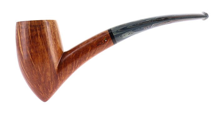 Pipa LEO Nora finissaggio liscio chiaro shape bent pickaxe