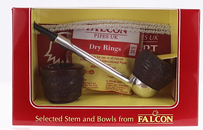 Pipa FALCON base alluminio dritta con teste Apple e Playmouth