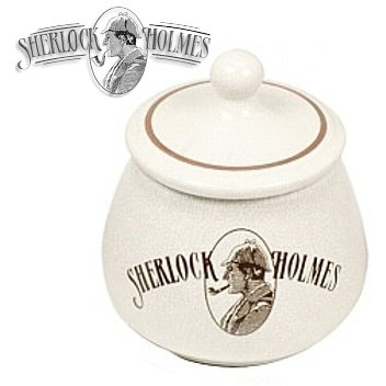 Lubinski - Vaso Porta Tabacco Bombato Piccolo in Ceramica Bianco - Umidificato