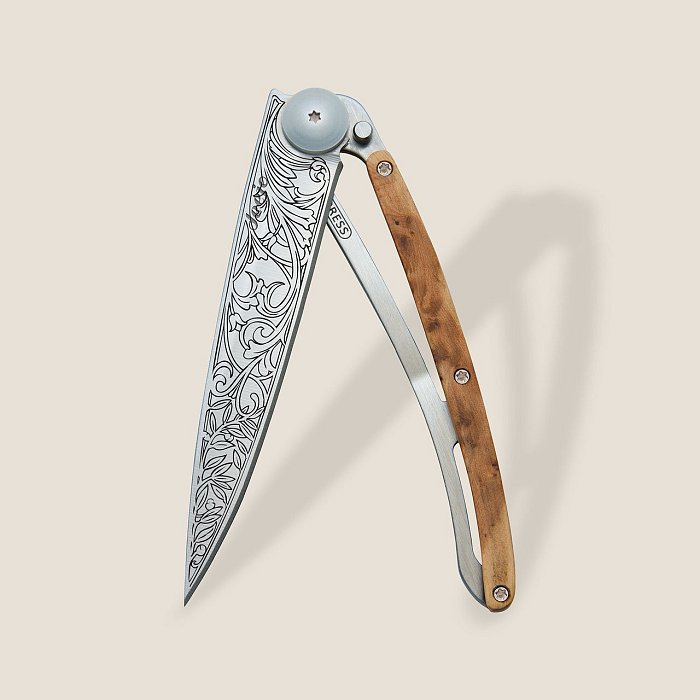 Deejo - Coltello 37G Art nouveau - Legno di Ginepro