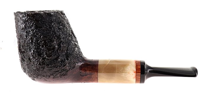 Pipa In Fumo Veritas LAMBRUSCO rusticata scura shape canted billiard