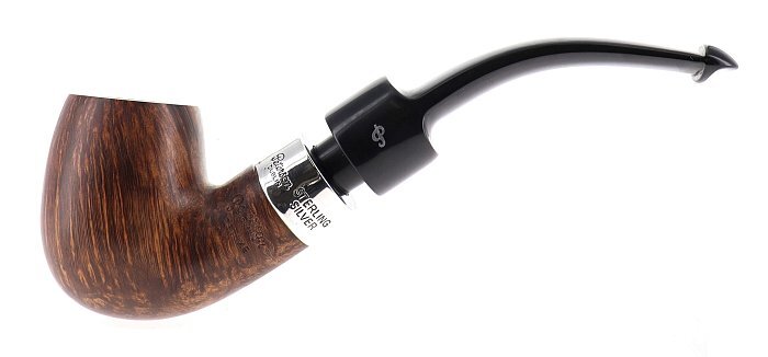 Pipa Peterson of Dublin OLD COLOUR DE LUXE SYSTEM 9S liscia marrone shape bent billiard