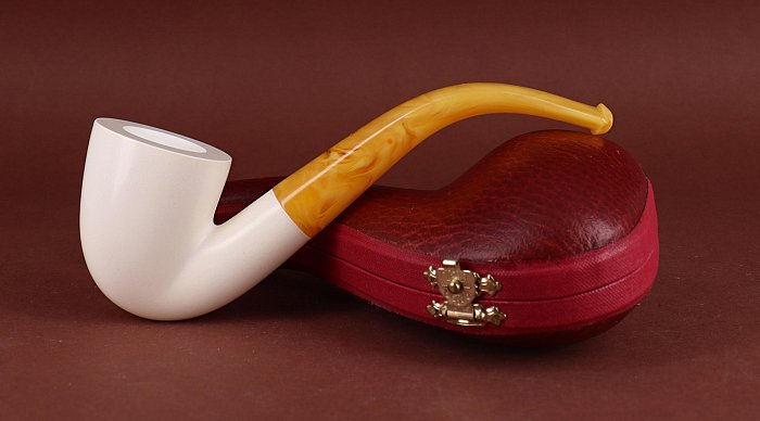 Pipa in Schiuma di mare Lubinski GRUPPO 6 LISCIA  shape petite bent dublin