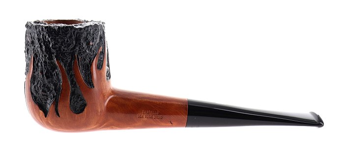Pipa Castello 100° ANNIVERSARIO TABACCHERIA GUZZI Fiamme rusticata shape stand up billiard Edizione Limitata Numerata N° 15/29