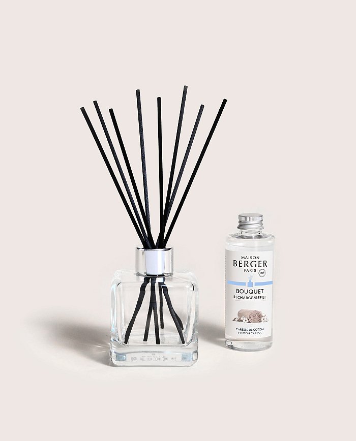 Maison Berger - Bouquet Cube con bastoncini - Caresse de Coton 100ml