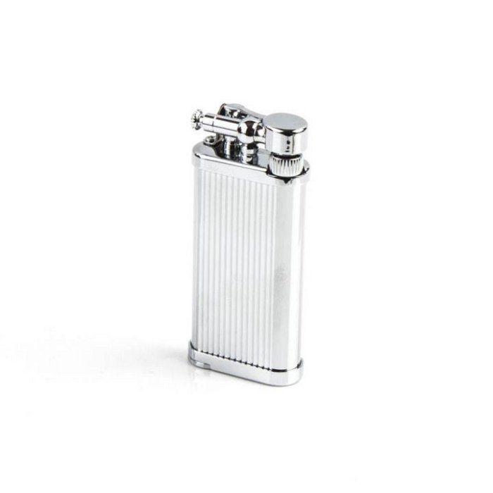 Corona Japan - OLD BOY Accendino Pipa Cromato a Righe
