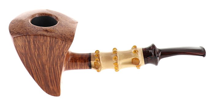 Pipa Damini liscia chiara shape freehand panel pickaxe bamboo