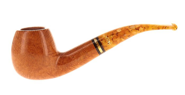 Pipa Savinelli Miele 626 liscia chiara shape half bent apple filtro 6mm