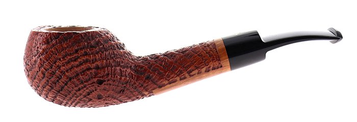 Pipa L'Anatra dalle Uova d'Oro SABBIATA marrone shape freehand