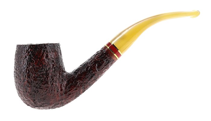 Pipa SAVINELLI ST. NICHOLAS 2024 606 KS rusticata shape bent billiard - FIltro 6mm - Edizione Limitata