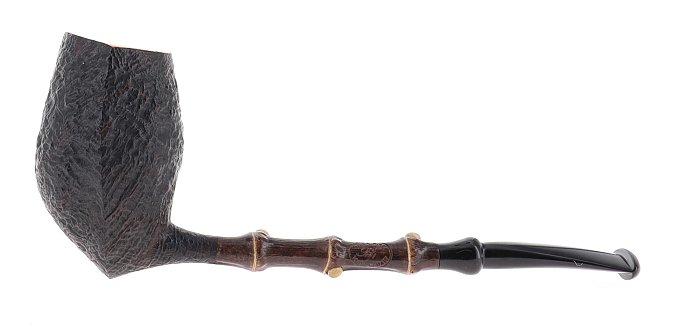 Pipa DUCA BARONE BAMBOO sabbiata scura shape freehand pencil tulip