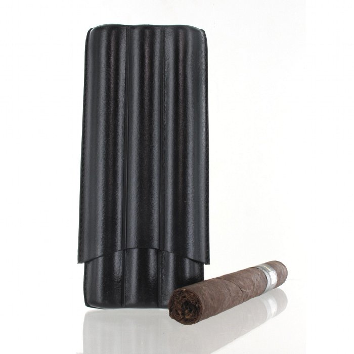 Lubinski - Porta Sigari - Cuoio Nero - 3 DOUBLE CORONA