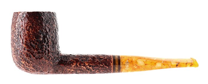 Pipa Savinelli Miele 111KS rusticata brownblast shape billiard - Filtro 9mm