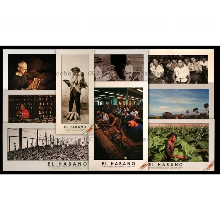 Set di 10 Posters Originali - Cuba e i Sigari Cubani