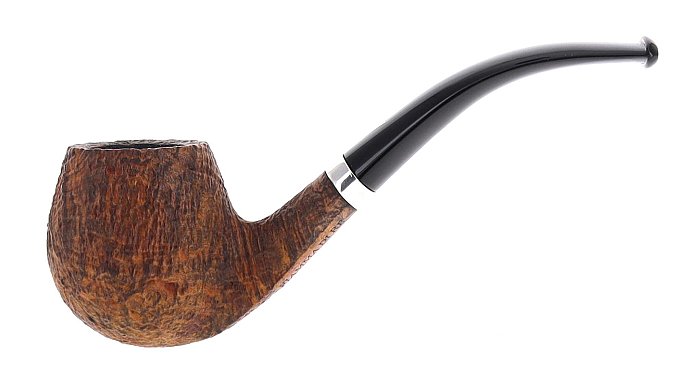 Pipa FIAMMA DI RE CELTICA sabbiata contrast shape bent apple vera in argento