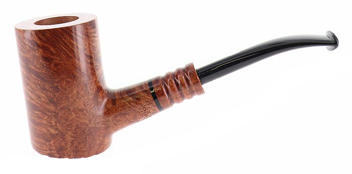 Pipa Castello COLLECTION KK OCCHIO DI PERNICE liscia marrone shape stand up cherrywood poker