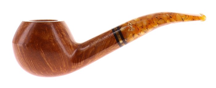 Pipa Savinelli Miele 673 KS, liscia naturale, shape half bent rhodesian, filtro 6mm