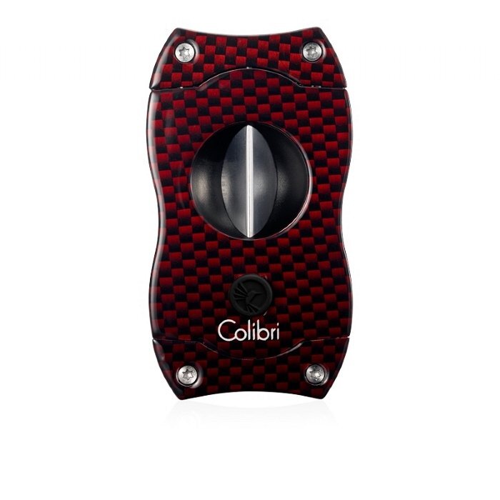 Colibri - Taglia Sigari - V-Cut CARBON FIBER ROSSO - RING 64