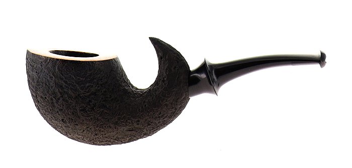 Pipa BRENTEGANI SABBIATA nera shape stand up freehand nautilus
