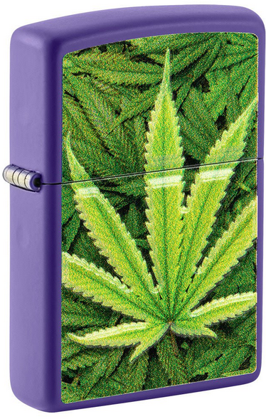 Zippo - Cannabis Design - Leaf a Rilievo