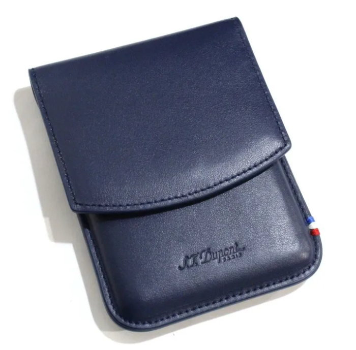 ST Dupont - Porta Sigarette 8 posti in Pelle Blu ATELIER