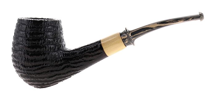 Pipa LA BIOTA sabbiata scura shape bent egg pickaxe