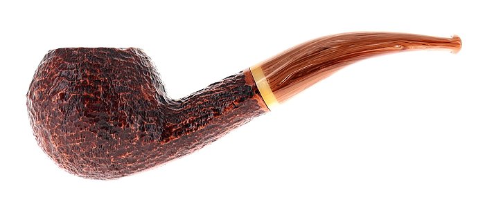 Pipa Savinelli Dolomiti 673 KS rusticata marrone shape half bent rhodesian filtro 9mm