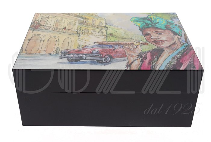 Gentili - Humidor Scatola Umidificata DONNA CUBANA per 50 Sigari o 100 Toscani
