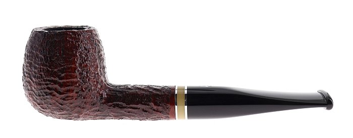 Pipa Savinelli Oscar 207 rusticata, marrone scuro, shape Apple dritta, filtro 6mm
