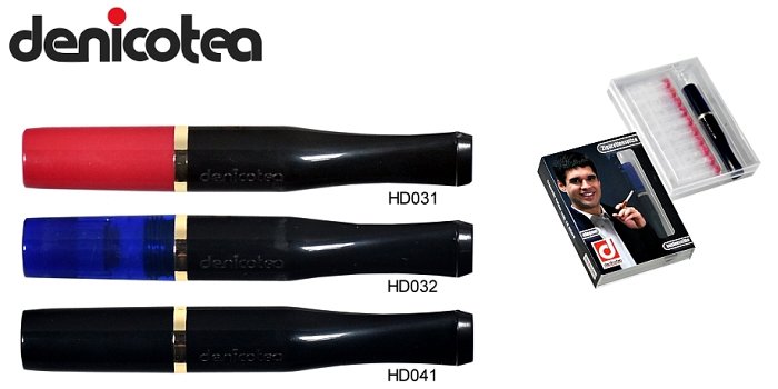 Denicotea - Bocchino DECO Nero con Filtro 9mm per Sigaretta