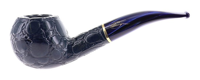 Pipa Savinelli ALLIGATOR 673 KS BLU shape half bent rhodesian 6mm