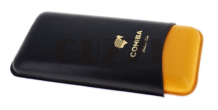 Portasigari in Pelle COHIBA - 3 Posti BLACK