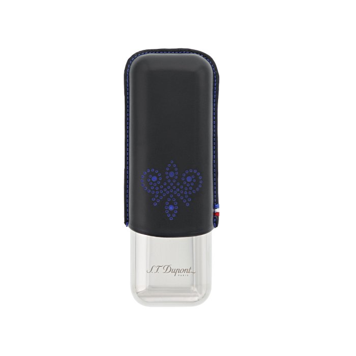 ST Dupont - DERBY - Porta Sigari Doppio in Metallo e Pelle - Noir
