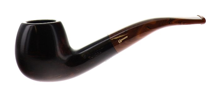 Pipa Savinelli Tundra 626 liscia, marrone scuro, shape Apple curva, filtro 6mm