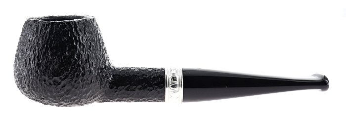 Pipa Savinelli TREVI 345 Brandy dritta, rusticata nera, filtro 6mm