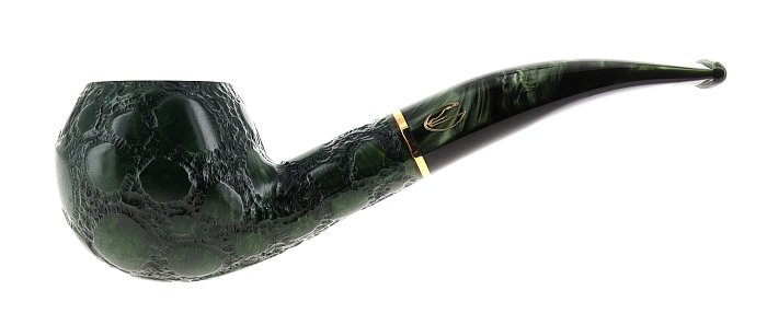 Pipa Savinelli ALLIGATOR 673 KS verde shape half bent rhodesian 6mm