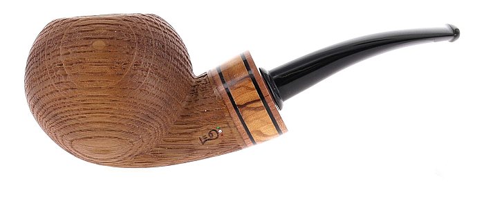Pipa LEO LINDA Morta Bog Oak shape chubby author